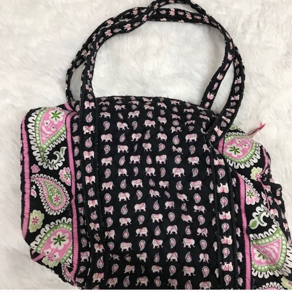 elephant print duffle bag